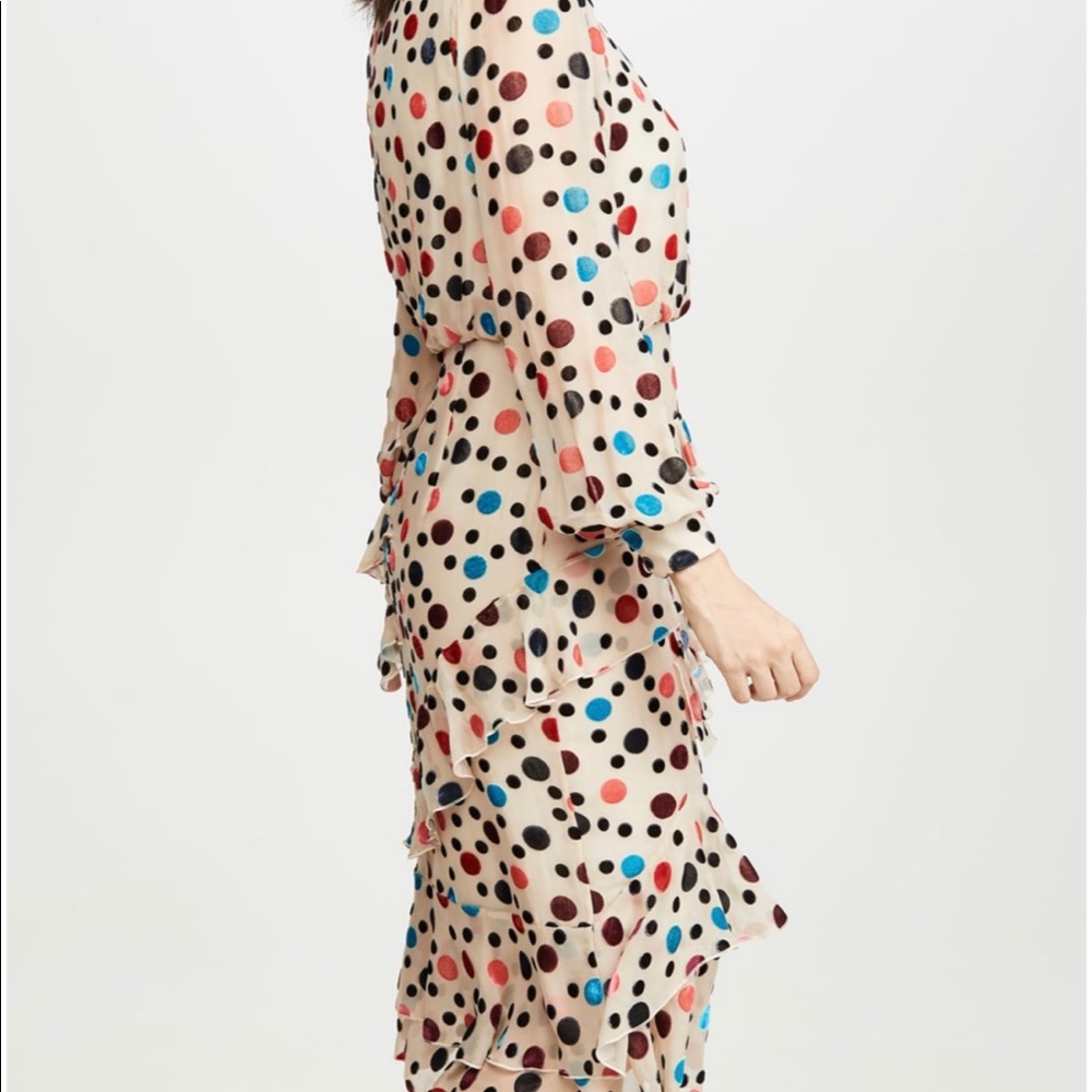Saloni Isa bubble gum ruffled dress - Picture 2 of 6